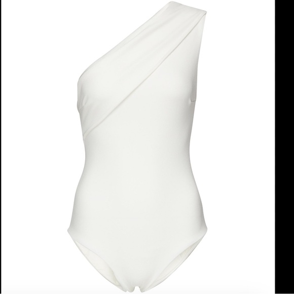NWT HAIGHT MARIA ONE PIECE CREPE SWIMSUIT SIZE SMALL OFF WHITE Z573 - Picture 1 of 6